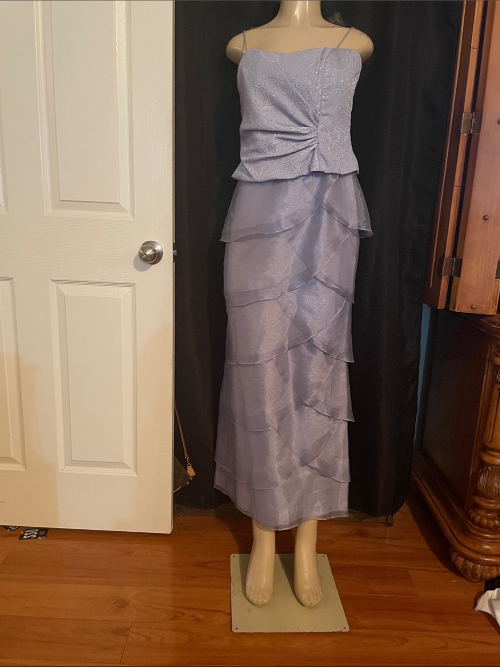 Lavender Tiered Organza Maxi Skirt - Women's Evening Skirt